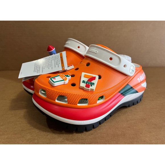All Sizes - NEW 7-Eleven x Crocs Mega Crush Clog 7-11 Rare Collaboration In-Hand - Picture 4 of 10
